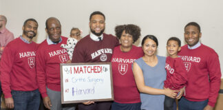 Tino Mkorombindo and family on Match Day 2022