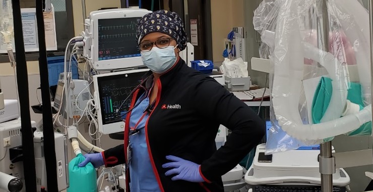 Brandie Berry is a certified registered nurse anesthetist at UofL Health - Mary & Elizabeth Hospital in Louisville. A new program made possible by a collaboration of the UofL School of Nursing and UofL Health will be the first in Louisville to educate and train CRNAs.