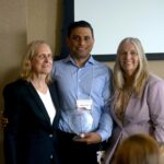 Andrea Behrman, Goutam Singh, recipient of the Susan J. Harkema Pediatric NeuroRecovery Research Award and Susan Harkema. Photo courtesy CJ Levy.