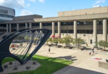 Health Sciences Center courtyard