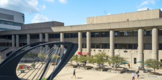 Health Sciences Center courtyard