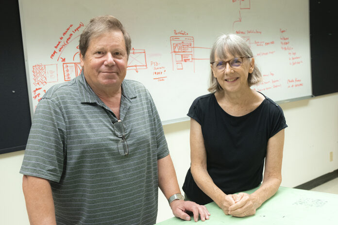 Steve Skaggs and Leslie Friesen are both retiring from the graphic design department.