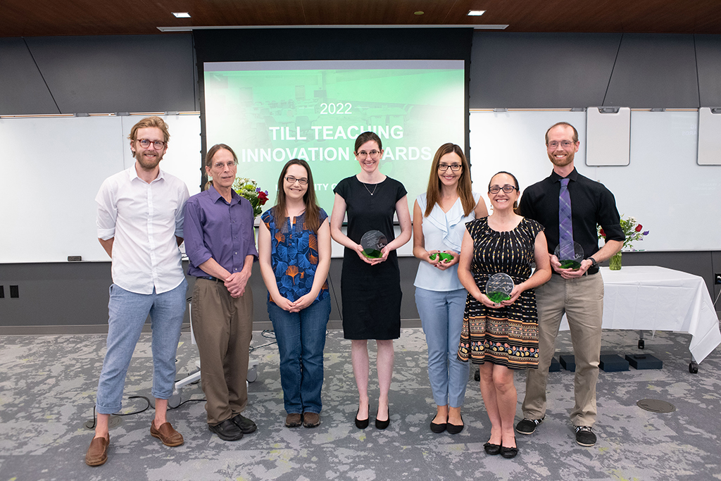 UofL's Teaching Innovation Learning Lab (TILL) recently awarded seven faculty with the 2022 TILL Teaching Innovation Award.