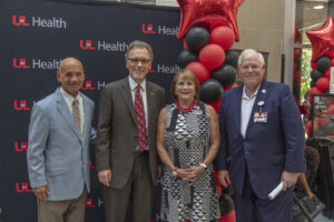 Department of Ophthalmology and Visual Sciences Executive Director Harry "Butch" Schulman, UofL Department of Ophthalmology and Visual Sciences Chair Joern Soltau, UofL School of Medicine Dean Toni Ganzel and UofL Health CEO Tom Milller