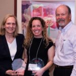 Andrea Behrman, Amy Brown, recipient of the A. Keith Inman Pediatric NeuroRecovery Community Service Award and Keith Inman
