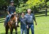 Eric Wright and family with an equine therapy partner at Cope's Hope