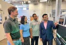 UofL’s Will Metcalf, Lihui Bai, Faisal Aqlan and Kunal Kate, who lead the new Center for Organizational Readiness towards Enterprise 4.0. 