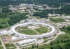 Aerial photo of the Advanced Photon Source at the Argonne National Laboratory near Chicago. Photo courtesy Argonne National Laboratory.