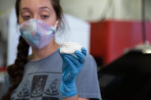 Dental mold printed at UofL's Additive Manufacturing Institute of Science and Technology