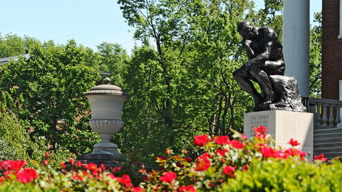 The Thinker statue at UofL