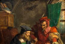 UofL researcher Daniel DeCaro called the decision to trade personal choice for economic security a fundamental Faustian bargain. Painting: "Faust and Mephistofle" by Eugène Siberdt (1851-1931), public domain, via Wikimedia Commons.