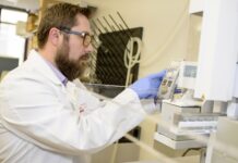 Pawel Lorkiewicz, assistant professor of chemistry and a researcher in the UofL Superfund Research Center, established methods for detecting and quantifying urinary metabolites of VOCs which are used in the human and wastewater studies for VOC exposure.