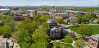 Overhead picture of Grawemeyer Hall