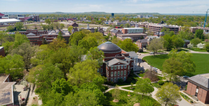 Overhead picture of Grawemeyer Hall