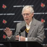 Senate Republican Leader Mitch McConnell visited UofL on Jan. 19 to discuss resources he secured to benefit Kentucky in the recent government funding bill.