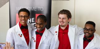 Central High School juniors in the Pre-Medical Magnet Program received white coats at the UofL School of Medicine on Feb. 26.