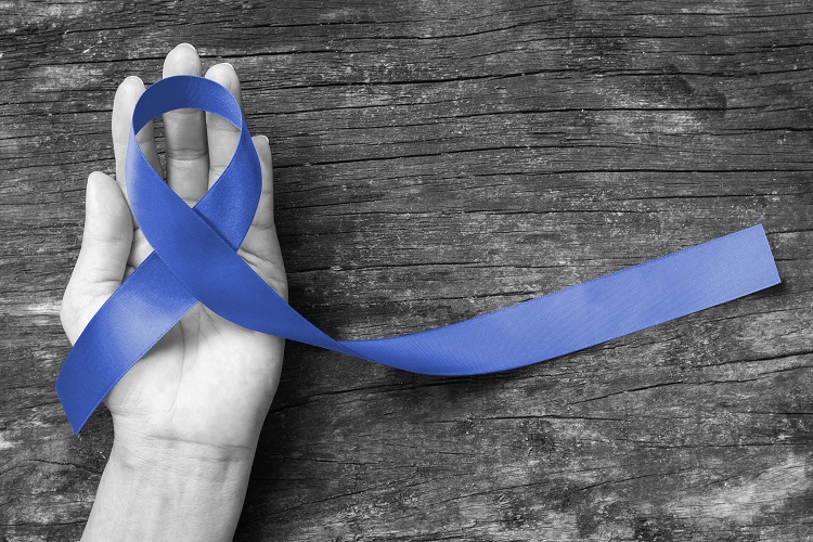 Dark,Blue,Ribbon,Symbolic,For,Colon,-,Colorectal,Cancer,,Juvenile