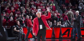 Coach Denny Crum (photo courtesy UofL Athletics)