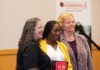 Left to Right: Michelle Rodems, Graduate School director for professional development, retention and success; award-winner Kendria Kelly-Taylor; and Beth Boehm, dean of the Graduate School.