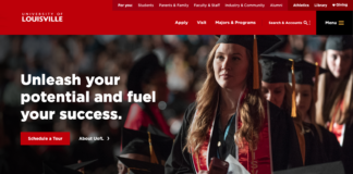 UofL's new interim homepage