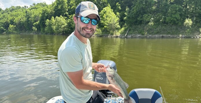 Gus Ford with his catch.