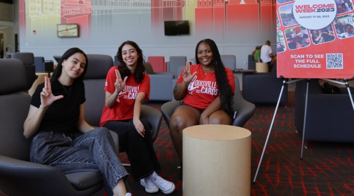 From left to right: Ghadir Habeeb, Fatima Al Khafaji and Lashonda Masden. Diamond Moore not pictured.