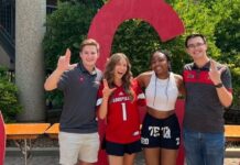 From left to right: Sawyer Depp, Katie Hayde, Angel Okorie and Alex Reynolds