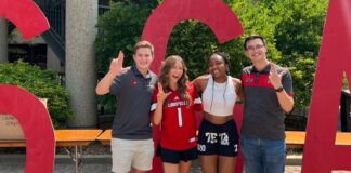 From left to right: Sawyer Depp, Katie Hayde, Angel Okorie and Alex Reynolds