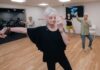 Mary Furlong Coomer, an 82-year-old West Louisville resident, takes tai chi class at UofL’s Trager institute. UofL photo.