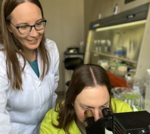 Melissa Smith, left, director of the UofL Sequencing Technology Center, was a lead author on research published in Nature Communications that reveals an underappreciated connection between genetics and our antibodies.