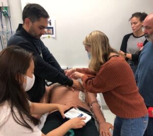 Students in UofL’s Postbaccalaureate Premed program train in the School of Medicine simulation center. The program is one of three that will be expanded under the new project.