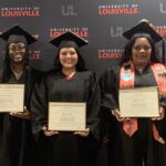 Kendrea Young, left, with Alexa Finnell and Tameka Lester, part of the inaugural cohort of apprentices from the Trauma-Informed FlourishCare™ Paraprofessional Program, an innovative 18-month program designed to equip participants for careers in behavioral health.