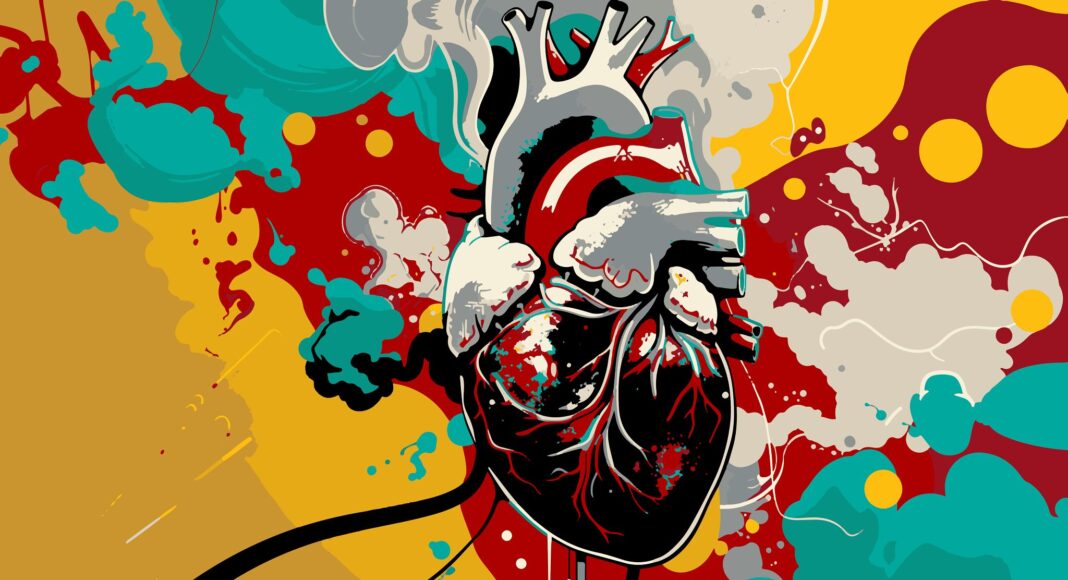 UofL researchers are working to better understand how pollutants and other factors affect heart health. UofL illustration.
