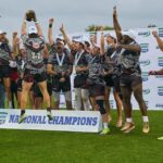 UofL Rugby Club celebrates their victory win.