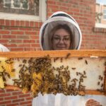 UofL Sustainability's beekeeping intern Shelby Robinson