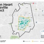 Map of the Green Heart Louisville Project study area. Graphic by University of Louisville.