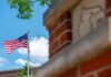 UofL earns recognition for continuing support of military-connected students American flag on UofL's Belknap Campus.