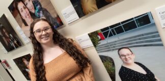 Isabella Gliatti, a UofL biology student is a featured face in the Positive Exposure photo exhibit.