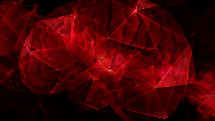 2025-Brain-Tumor-Map Translucent brain with colorful mapped tumor regions, flowing RNA data streams, holographic genetic information, medical illustration, clean scientific visualization, black background