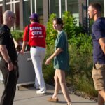 UofL President Gerry Bradley greeted students as they moved into university housing.