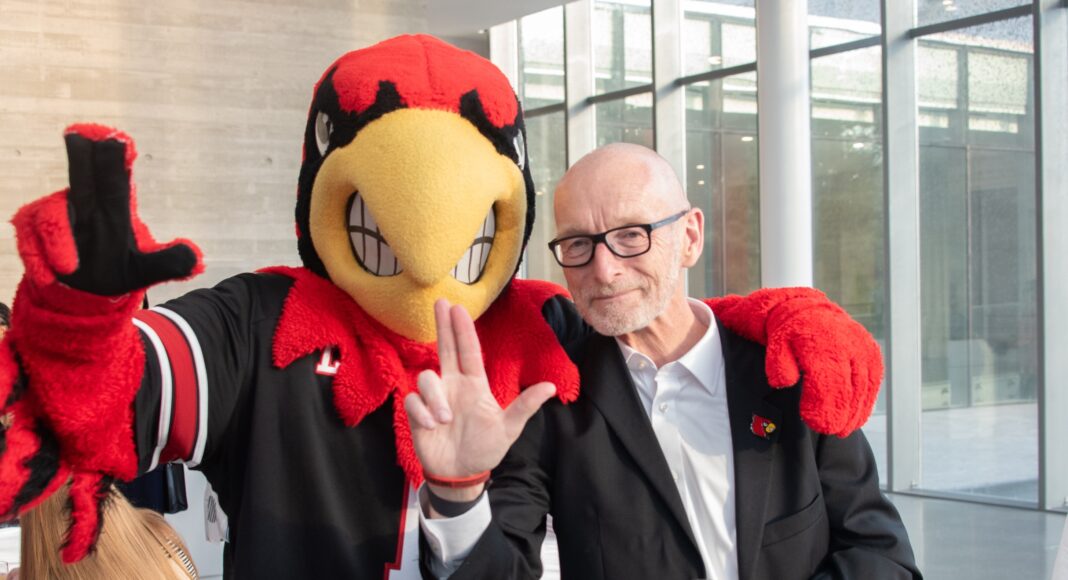 Louie with President Bradley