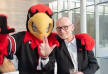Louie with President Bradley