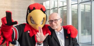 Louie with President Bradley