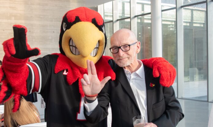 Louie with President Bradley