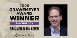 Announcement of Sir Simon Baron-Cohen, winner of the 2026 Grawemeyer Award in Psychology.
