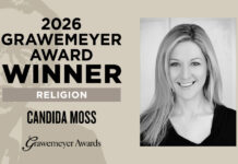 Announcement of Candida Moss as winner of the 2026 Grawemeyer Award in Religion.
