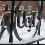 Architectural detail of wrought iron fence