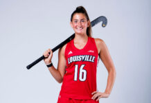 From the field to her future, one UofL grad is ready to score Field hockey athlete in uniform
