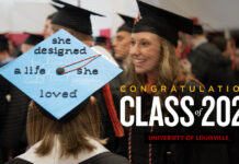 UofL to honor 2,500+ graduates at Dec. 12 Commencement ceremony Graduates in black caps and gowns.