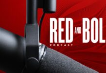 Microphone with text Red and Bold